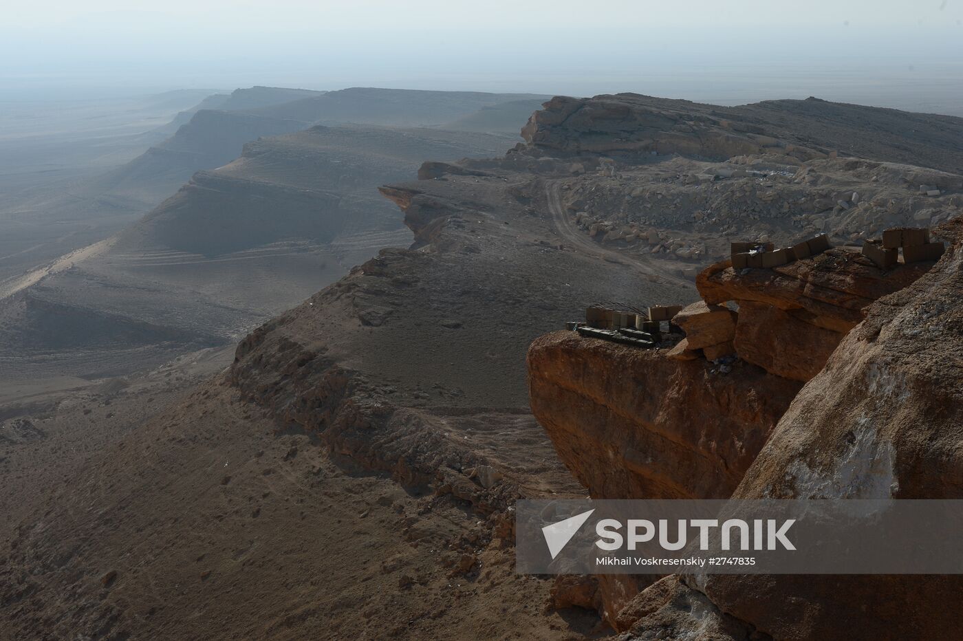 Forward positions of Syrian Armed Forces fighters near Palmyra