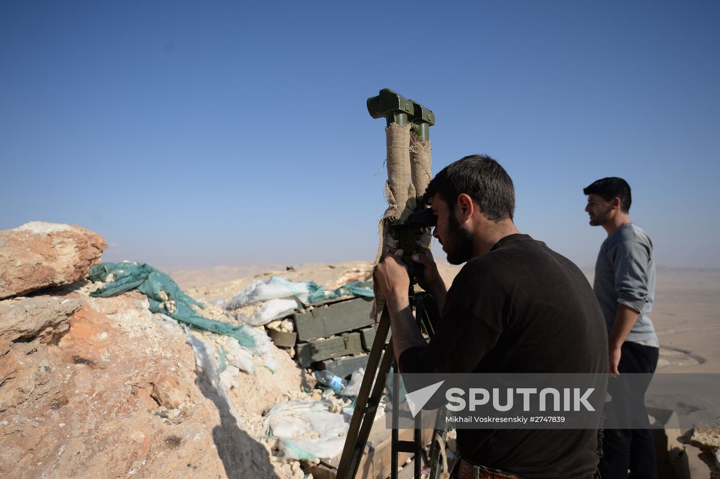 Forward positions of Syrian Armed Forces fighters near Palmyra