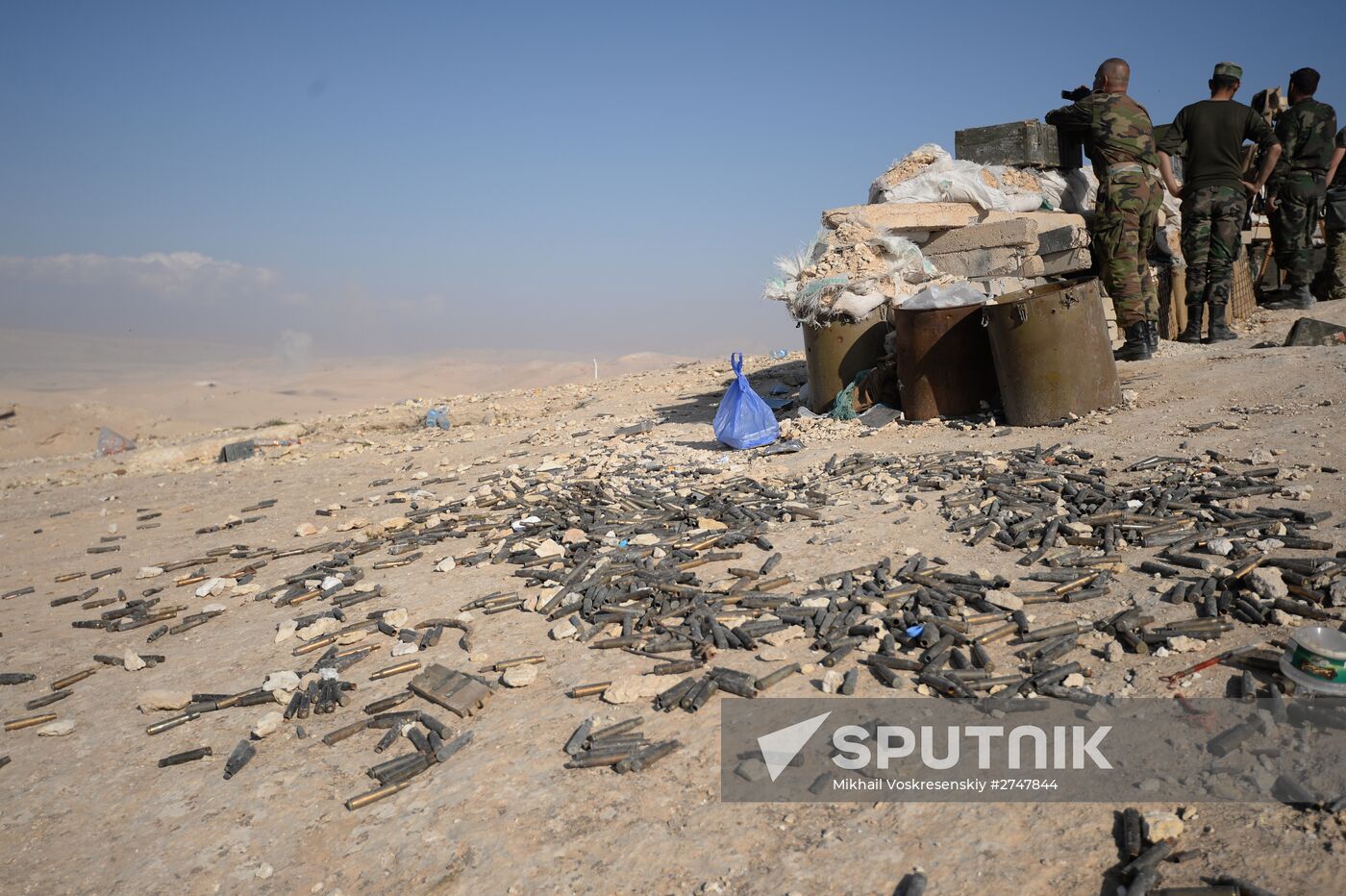 Forward positions of Syrian Armed Forces fighters near Palmyra