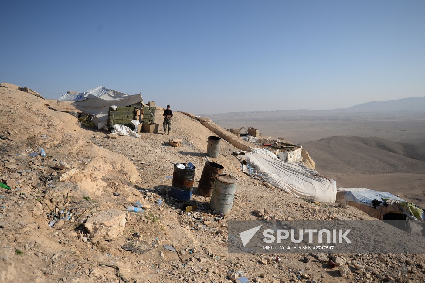 Forward positions of Syrian Armed Forces fighters near Palmyra