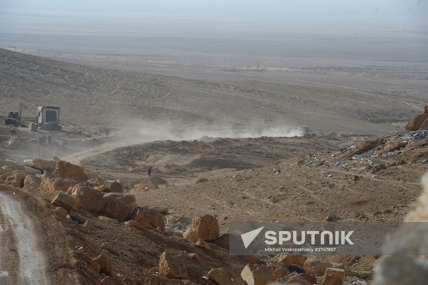 Forward positions of Syrian Armed Forces fighters near Palmyra
