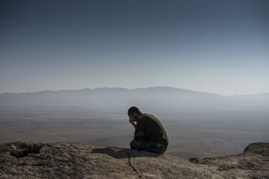 Forward positions of Syrian Armed Forces fighters near Palmyra