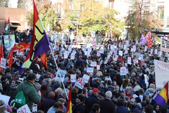 Anti-war rally in Madrid