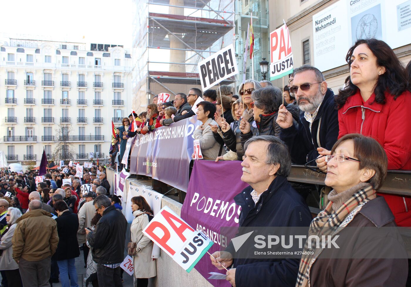 Anti-war rally in Madrid