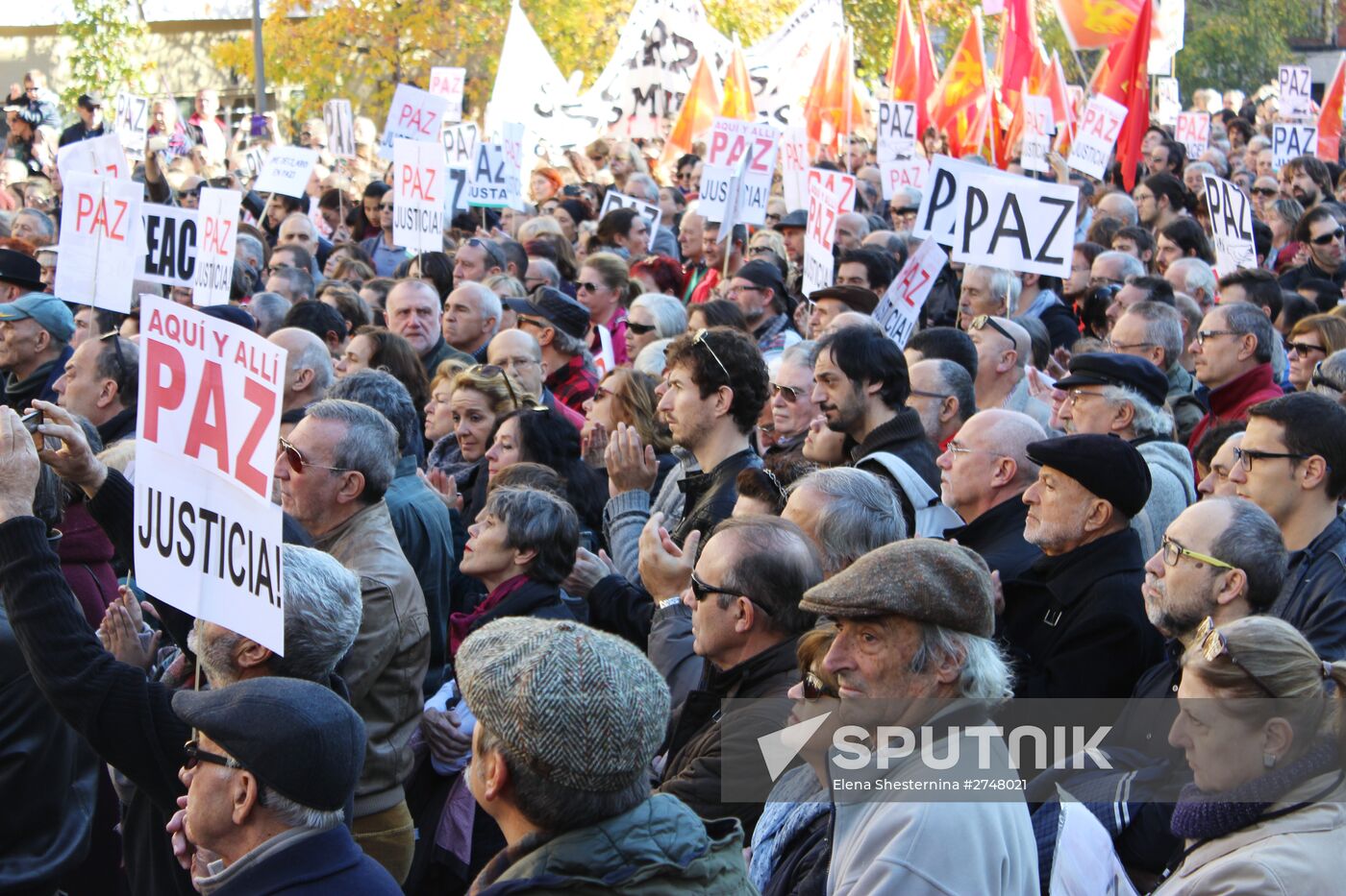 Anti-war rally in Madrid