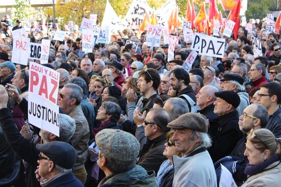 Anti-war rally in Madrid