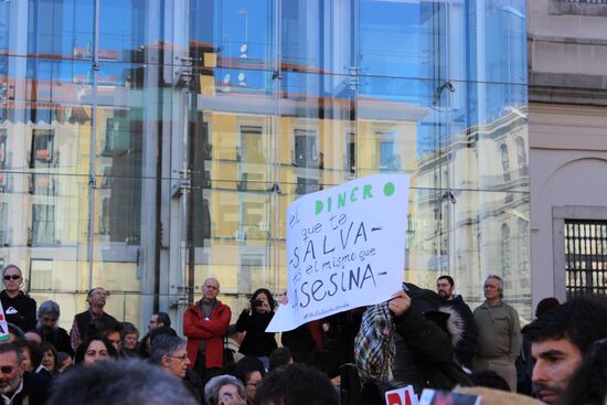 Anti-war rally in Madrid