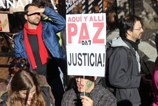 Anti-war rally in Madrid