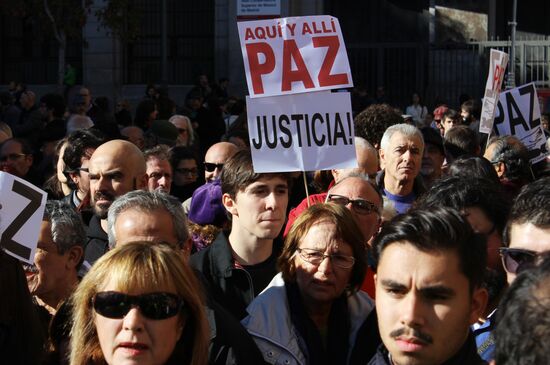 Anti-war rally in Madrid