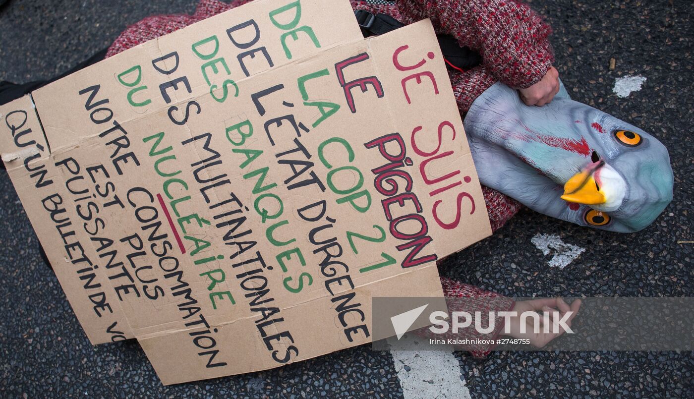 Unrest during environmental rallies in Paris