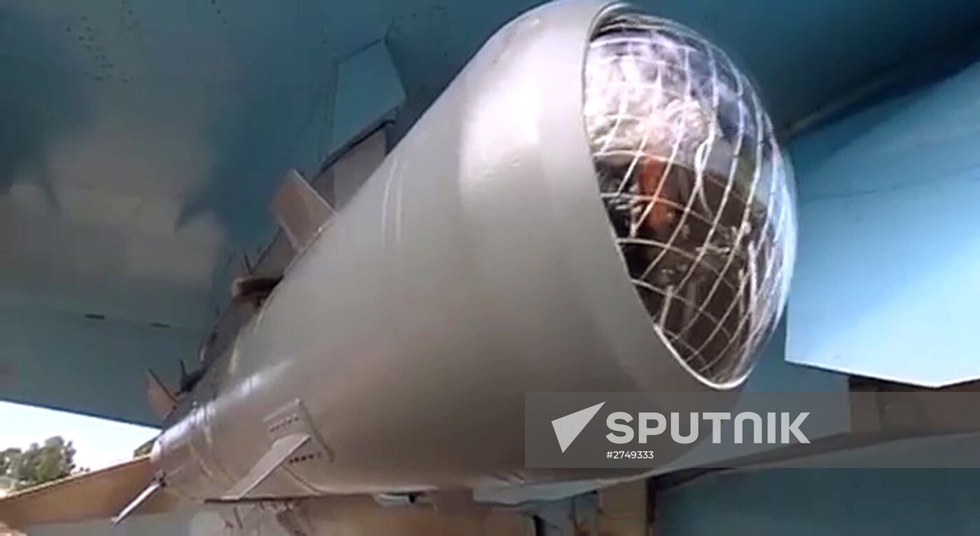 Sukhoi Su-34 Fullback fighter-bombers prepare for and fly combat missions