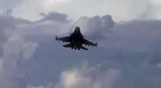 Sukhoi Su-34 Fullback fighter-bombers prepare for and fly combat missions