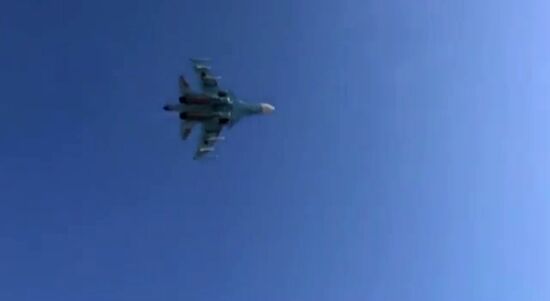 Sukhoi Su-34 Fullback fighter-bombers prepare for and fly combat missions
