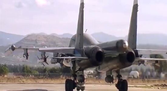 Russia's Su-34 jets carry air-to-air missiles in Syria