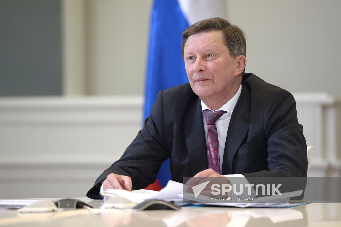 Chief of Staff of Presidential Executive Office Sergei Ivanov chairs video conference on Kamchatka airport construction
