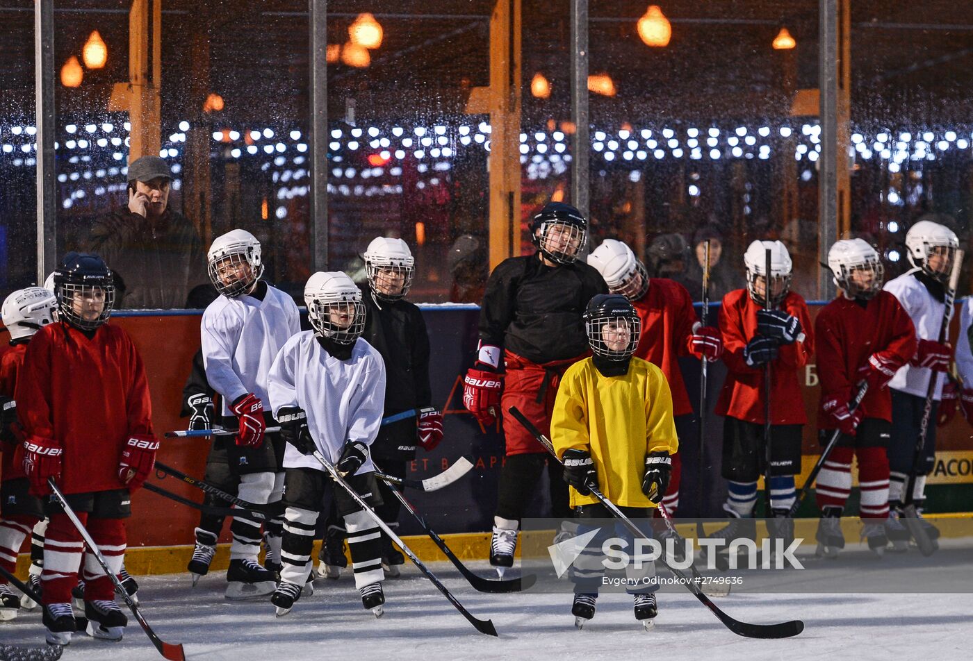 Free ice hockey school for children opens in Gorky Park