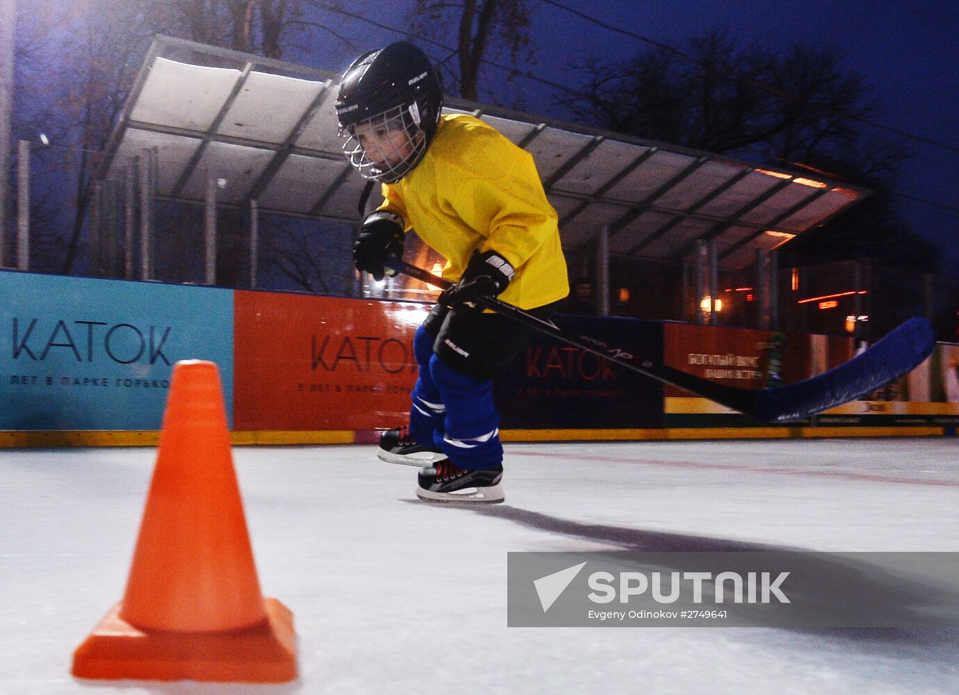 Free ice hockey school for children opens in Gorky Park