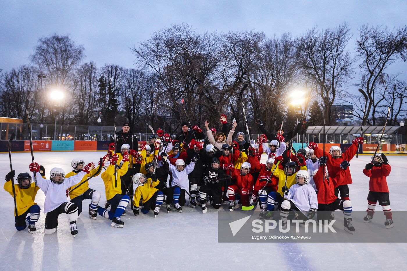 Free ice hockey school for children opens in Gorky Park