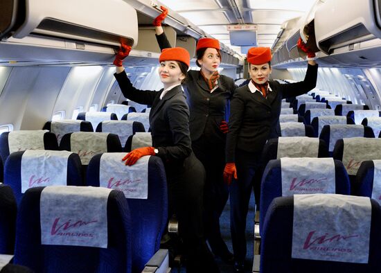 First VIM Airlines flight between Vladivostok and Moscow
