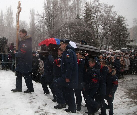 Funeral of pilot Oleg Peshkov killed in Syria