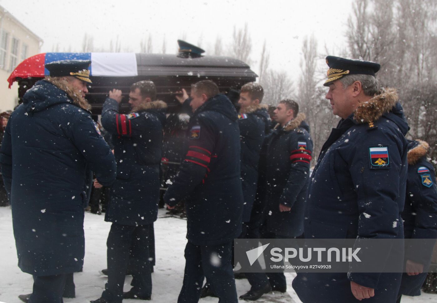 Funeral of pilot Oleg Peshkov killed in Syria