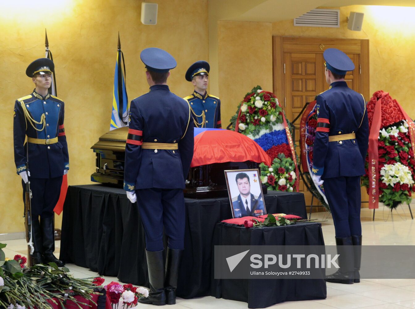 Funeral of pilot Oleg Peshkov killed in Syria