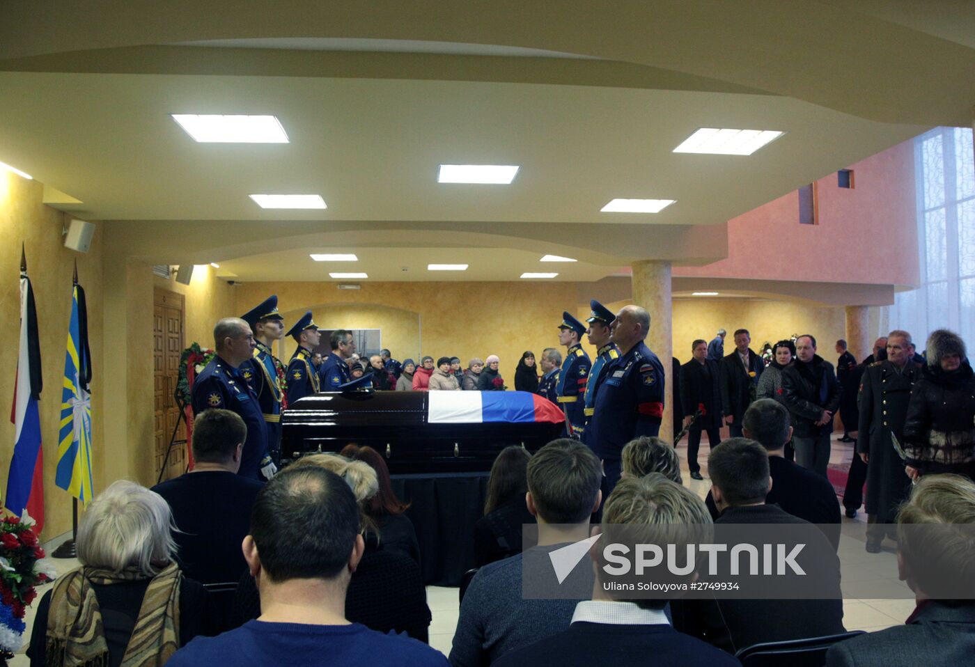 Funeral of pilot Oleg Peshkov killed in Syria