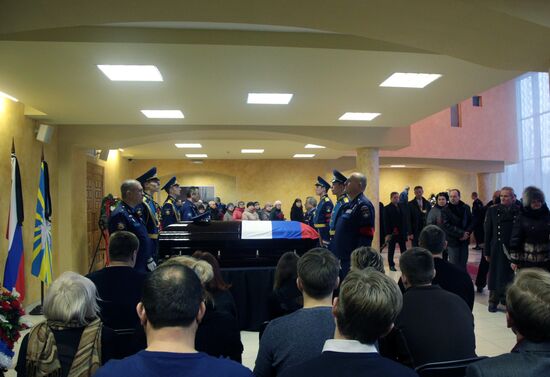 Funeral of pilot Oleg Peshkov killed in Syria