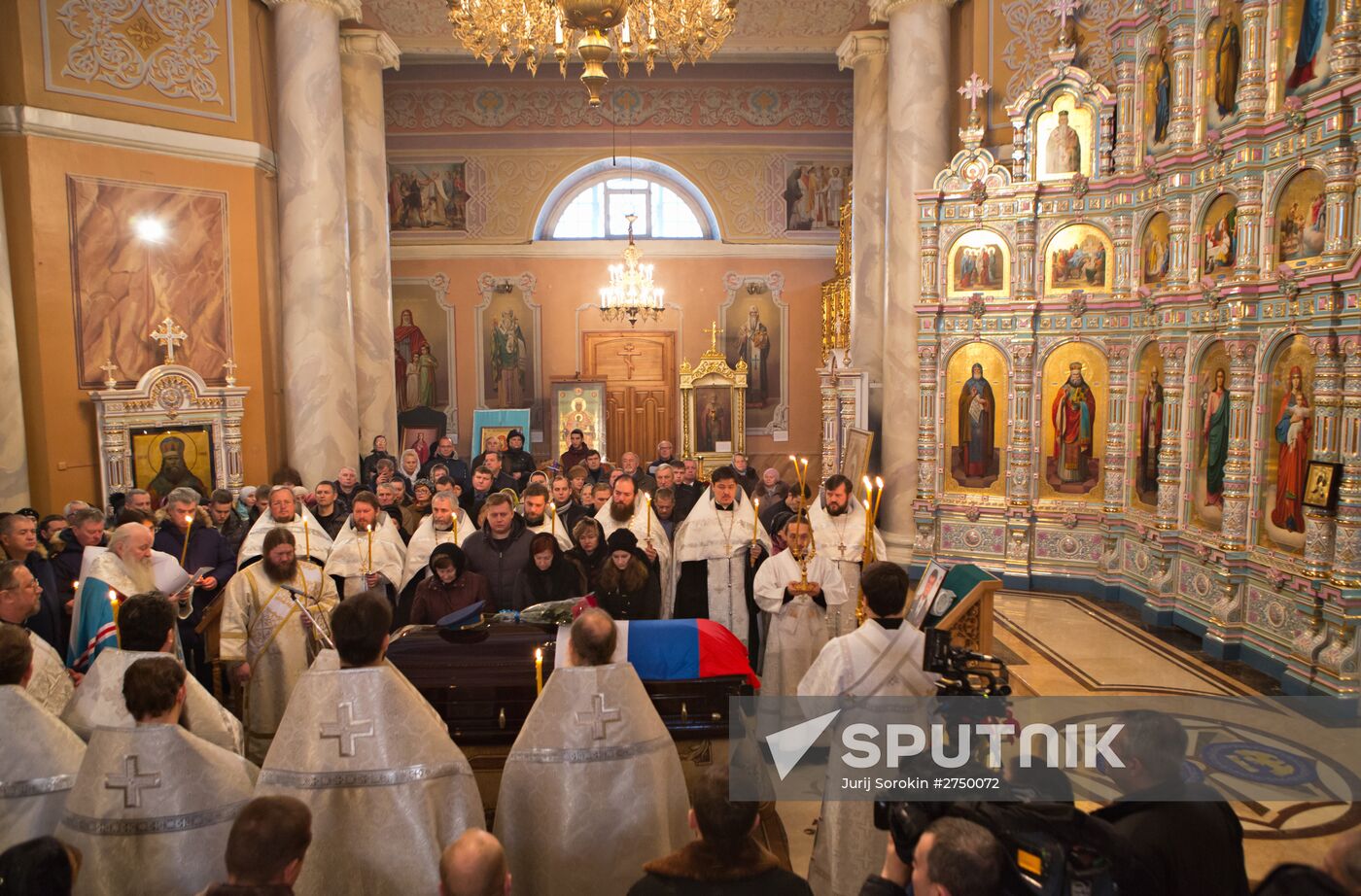 Funeral of pilot Oleg Peshkov killed in Syria