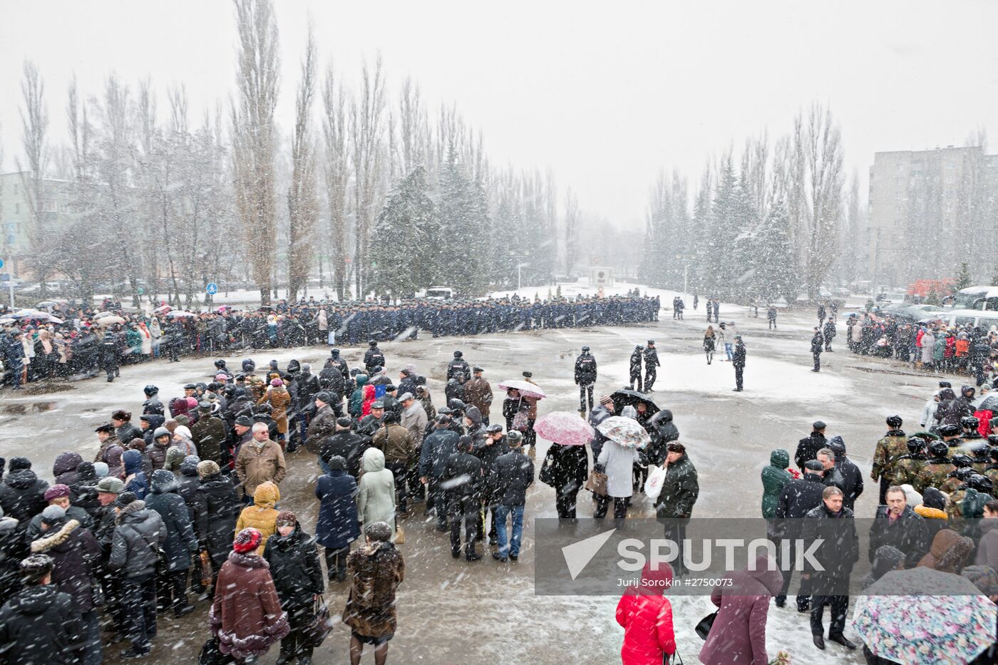 Funeral of pilot Oleg Peshkov killed in Syria
