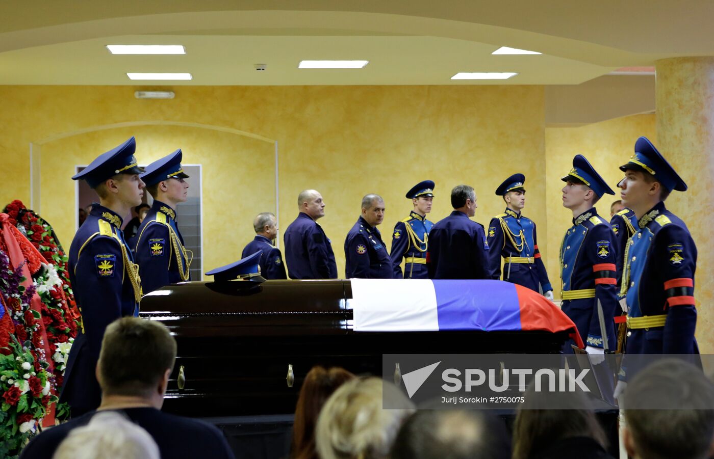 Funeral of pilot Oleg Peshkov killed in Syria