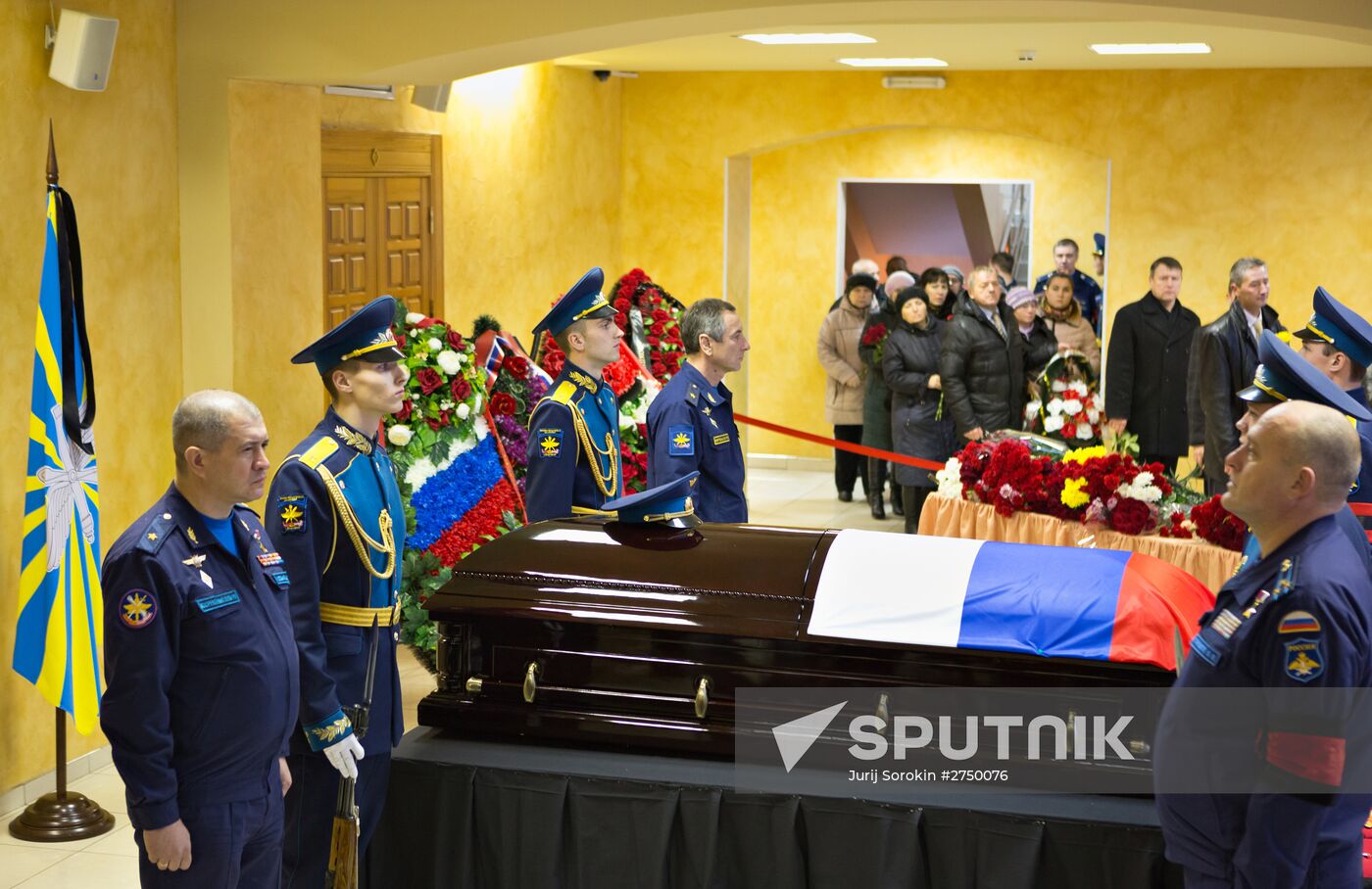 Funeral of pilot Oleg Peshkov killed in Syria