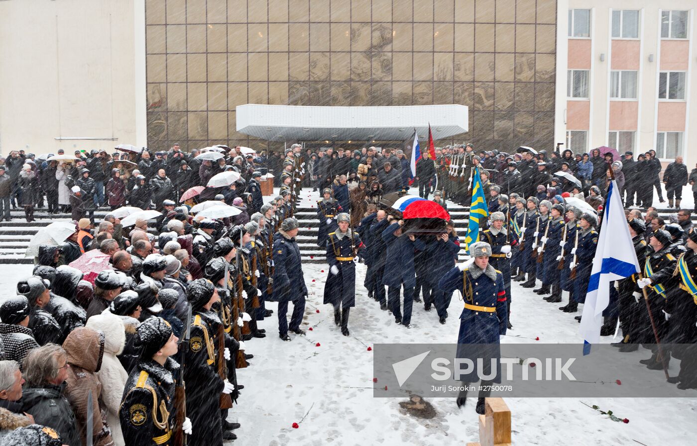 Funeral of pilot Oleg Peshkov killed in Syria