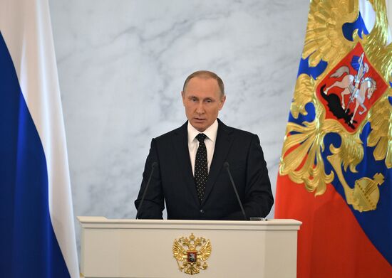 Vladimir Putin delivers annual Presidential Address to Federal Assembly
