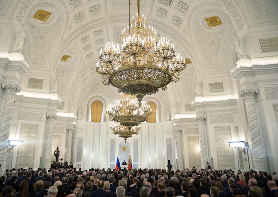 Vladimir Putin delivers annual Presidential Address to Federal Assembly