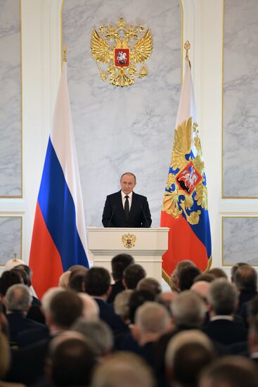 Vladimir Putin delivers annual Presidential Address to Federal Assembly