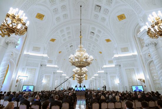 Vladimir Putin delivers annual Presidential Address to Federal Assembly