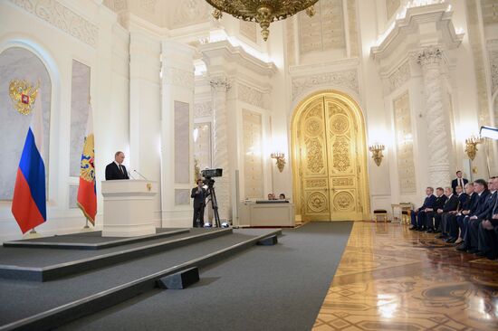 Vladimir Putin delivers annual Presidential Address to Federal Assembly