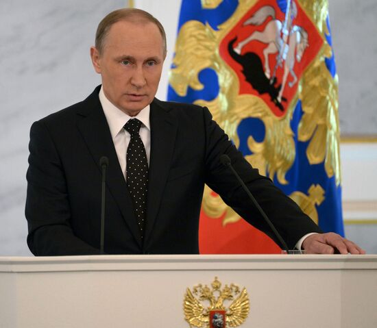 Vladimir Putin delivers annual Presidential Address to Federal Assembly