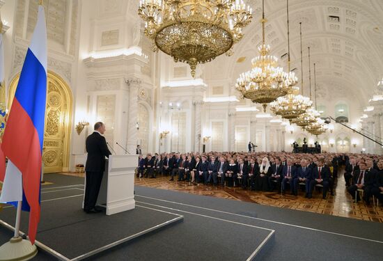 Vladimir Putin delivers annual Presidential Address to Federal Assembly