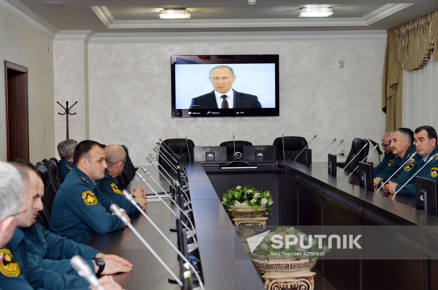 Broadcast of Vladimir Putin's Presidential Address to Federal Assembly