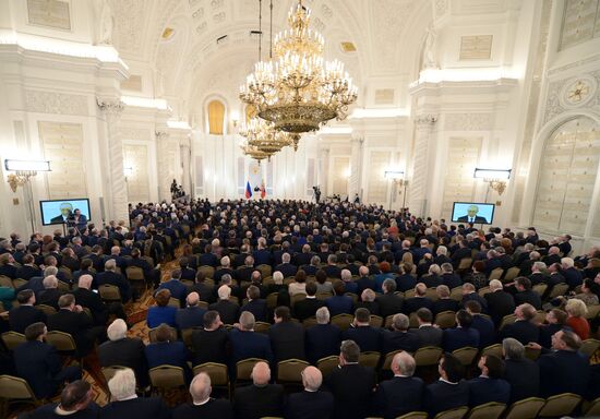 Vladimir Putin delivers annual Presidential Address to Federal Assembly