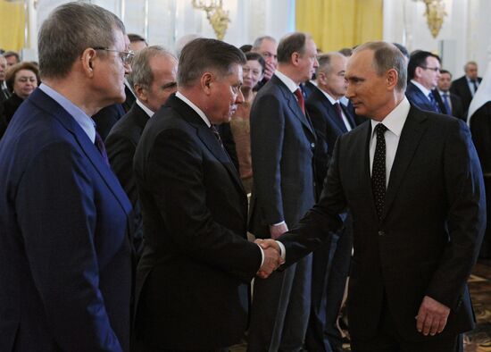 Vladimir Putin delivers annual Presidential Address to Federal Assembly