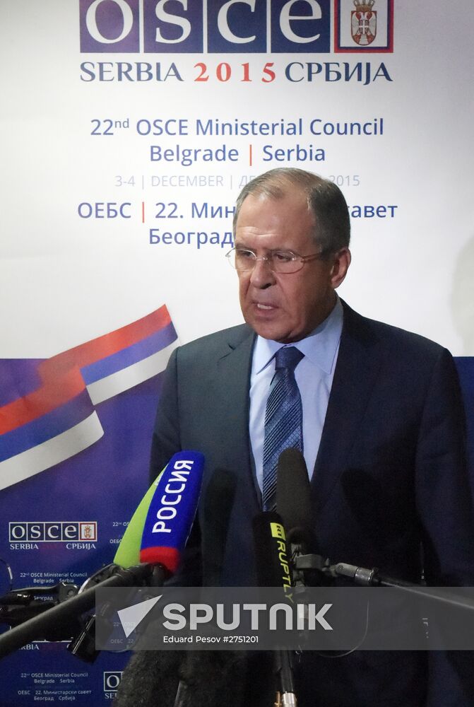 Russian Foreign Minister Lavrov attends the 22nd OSCE Ministerial Council