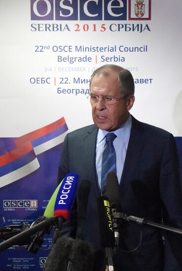 Russian Foreign Minister Lavrov attends the 22nd OSCE Ministerial Council