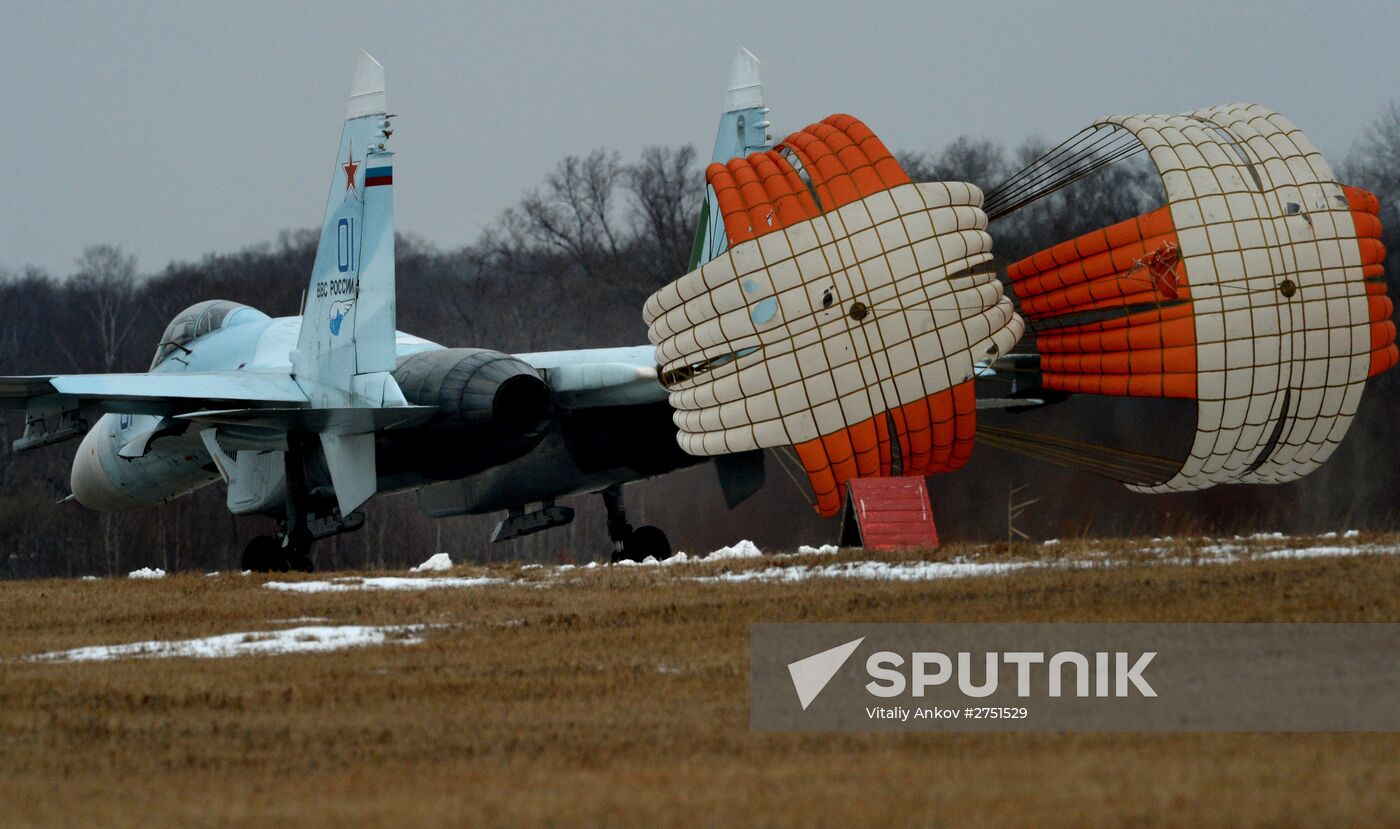 Tactical flight drill by fighter aircraft in Primorye Territory
