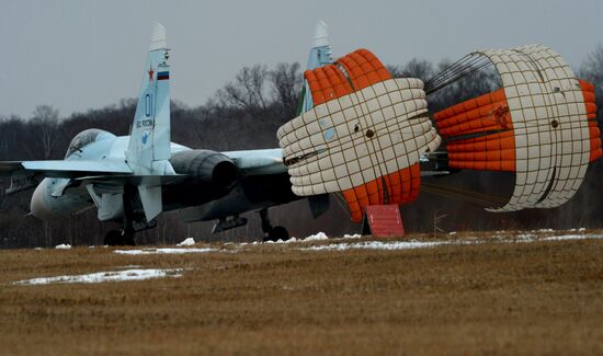 Tactical flight drill by fighter aircraft in Primorye Territory