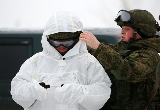 Tactical exercise of peacekeeping unit of Central Military District in Samara Region