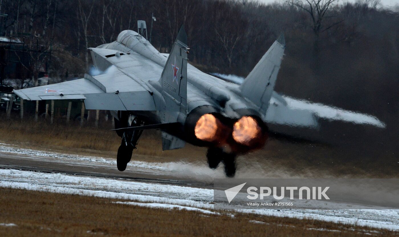Tactical flight drill by fighter aircraft in Primorye Territory
