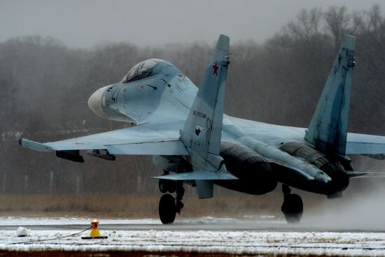 Tactical flight drill by fighter aircraft in Primorye Territory